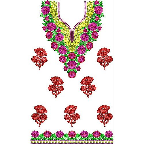 Bold Gold Paisley Tunic Embroidery Designs