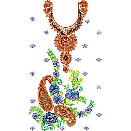 Khaleeji Style Dress Embroidery Design