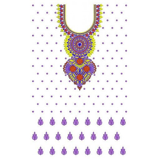 Khaleeji Designer Dress Embroidery Design