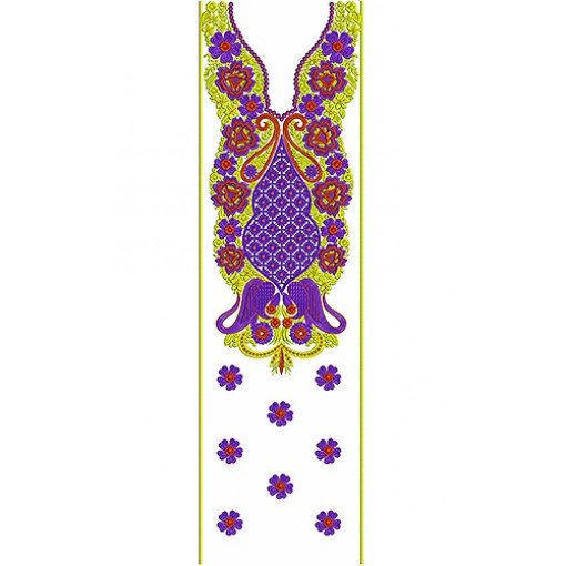 Long Jalabiya Embroidery Design