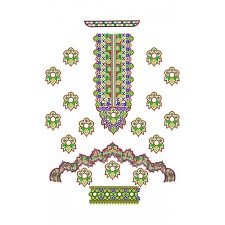 Pakistani Coller Dress Embroidery Design