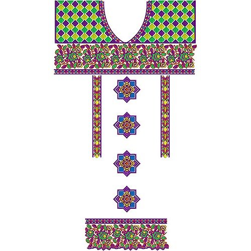 Pakistani Botique Long Dress Embroidery Design