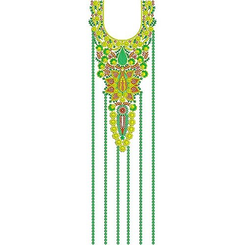 Tunisian Fashion Dress Embroidery Design