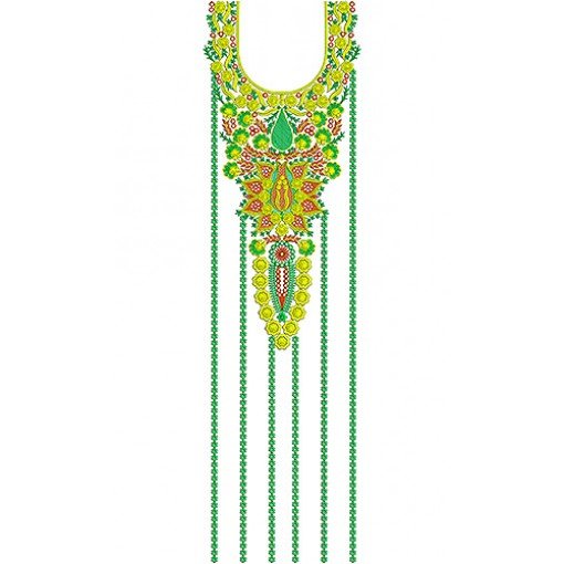 Tunisian Fashion Dress Embroidery Design