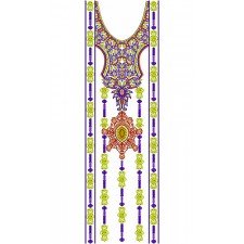 Designer Farasha | Long Dress Embroidery Design