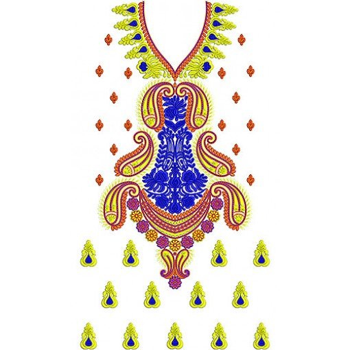 Diana Fashion Dresses Style Embroidery Design