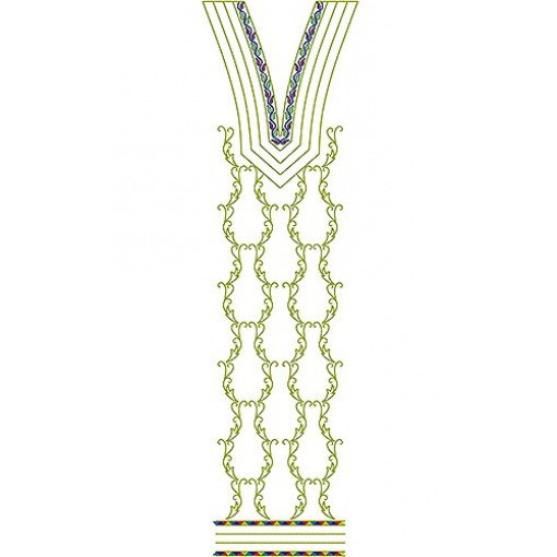 Pakistani Long Dress Embroidery Design