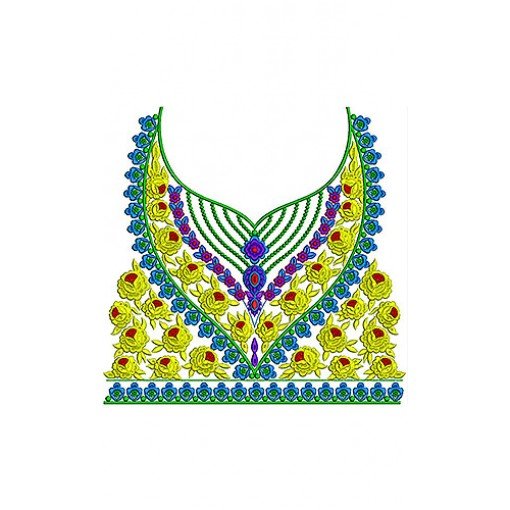 Latest Fashion Women's Party Dress Embroidery Design