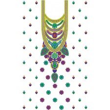 Turquoise Embroidery Design | Full Dress Design