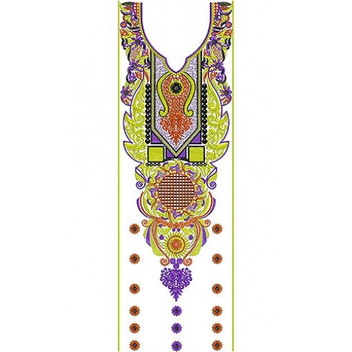 Center of Attract Embroidery Dress Design