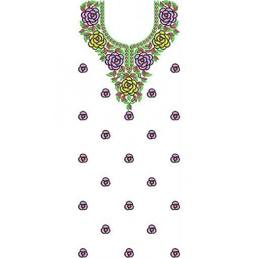4775 Fairy Flowers Embroidery Dress Design