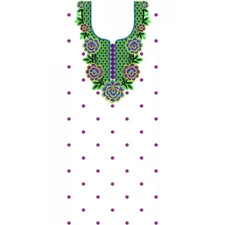 4781 Thai Cotton Flower Dress Embroidery Design