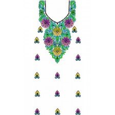 4784 Organza Flower Dress Embroidery Design