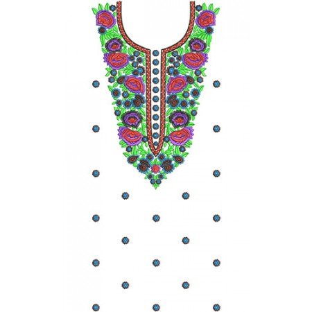 4787 Fashion Women's Long Dress Embroidery Design