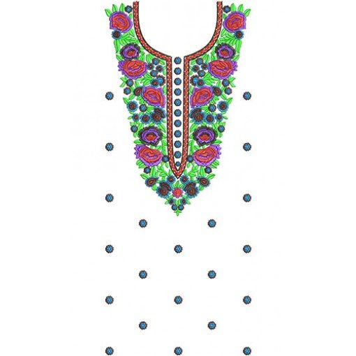 4787 Fashion Women's Long Dress Embroidery Design
