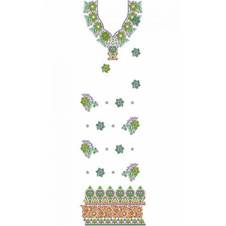 Arab Fashion Dress Embroidery Design