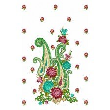 Colorful Paisley Dress Embroidery Design Colorful Paisley Dress Embroidery Design
