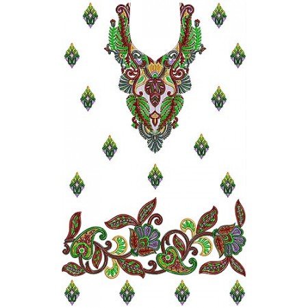 Full Dress Sequin Embroidery Design