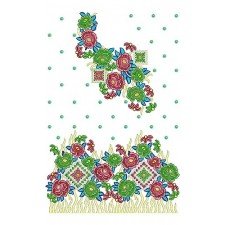 Georgette Chikan Dress Embroidery Design