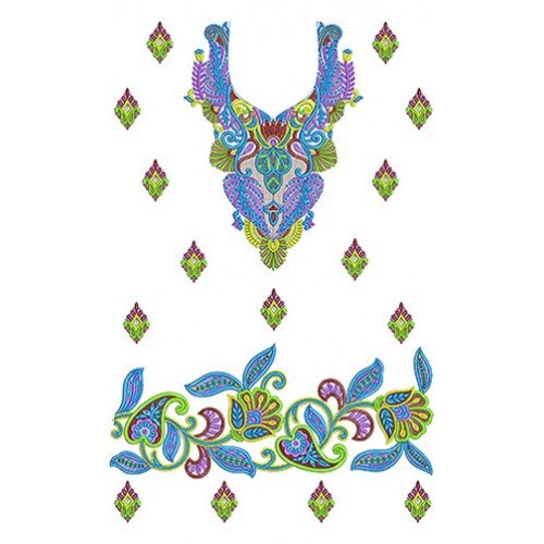 Crystal Rhinestone Dress Embroidery Design