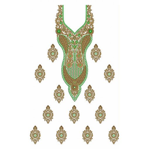 Neck Design For Embroidery Machine