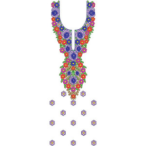 Stylish Marriage Dress Embroidery Design