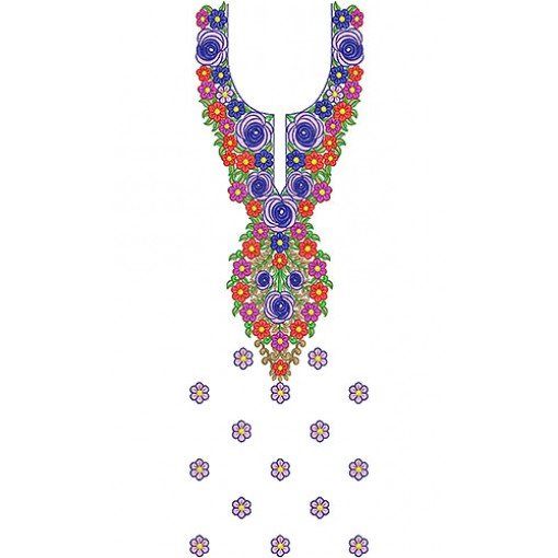 Stylish Marriage Dress Embroidery Design