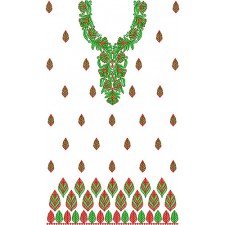 Retro Swing Dress Embroidery Design