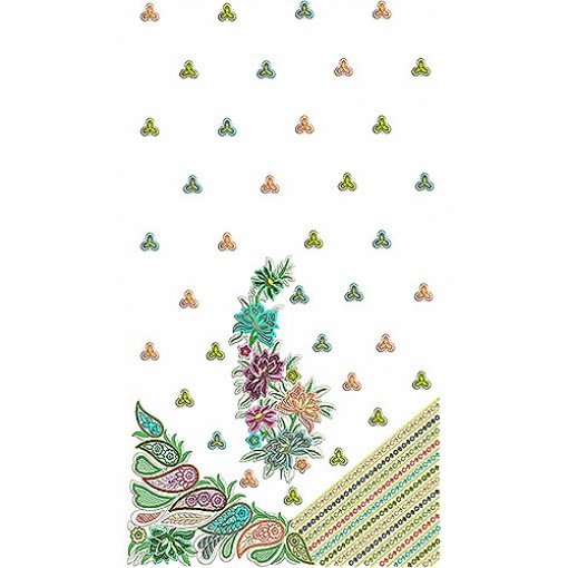 Fashionable Skater Dress Embroidery Design