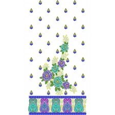 Floral Shift Dress Embroidery Design