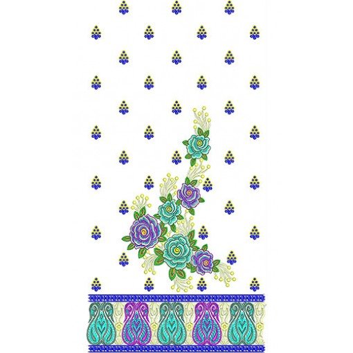 Floral Shift Dress Embroidery Design