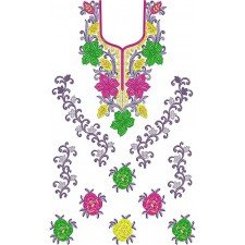 Comfortable Ladies Dress Embroidery Design