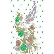 Lovely Flowers Embroidery Dress Design