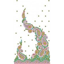 Sequins Wedding Dress Embroidery Design