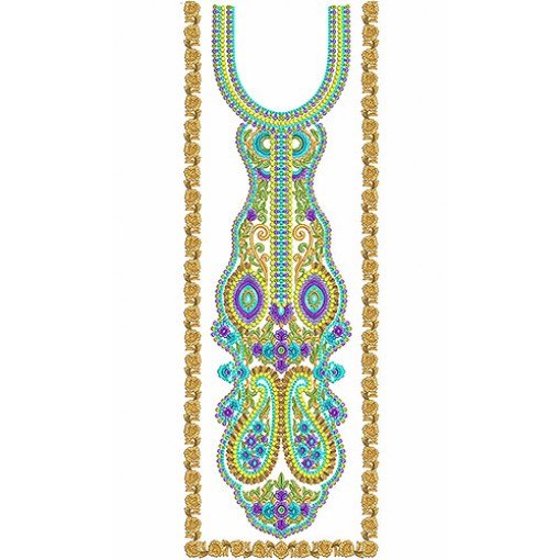 Country Western Dress Embroidery Design