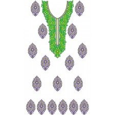 Designer Girls Dress Embroidery Design