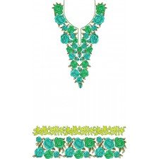 Italian Women Clothing Neck Embroidery Design