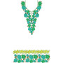 Italian Women Clothing Neck Embroidery Design