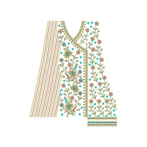 Wedding Dress Embroidery Design
