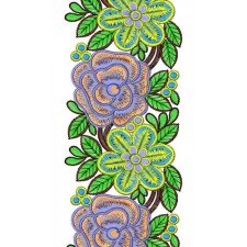 Wedding Fashion Dress Embroidery Design