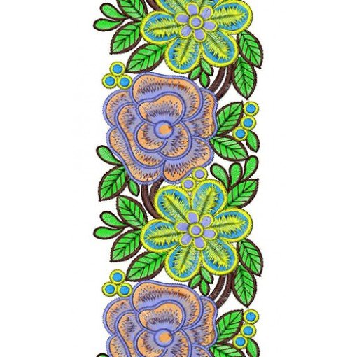 Wedding Fashion Dress Embroidery Design