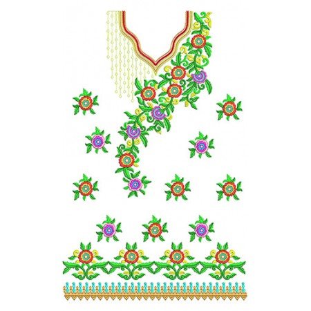 Latest Walima Dress Embroidery Design