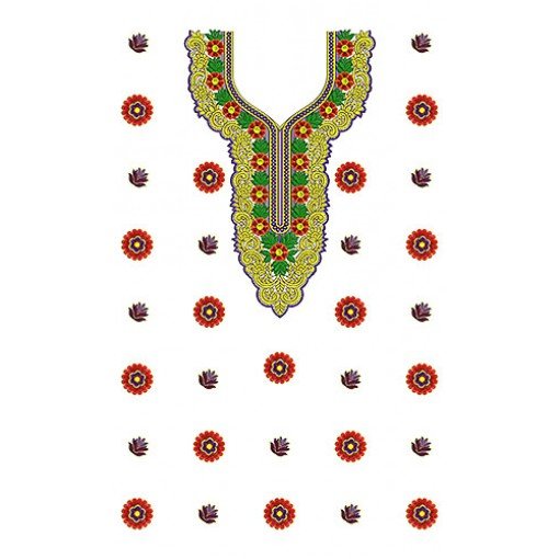 8378 Dress Embroidery Design