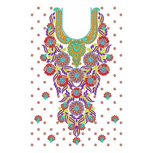 8379 Dress Embroidery Design