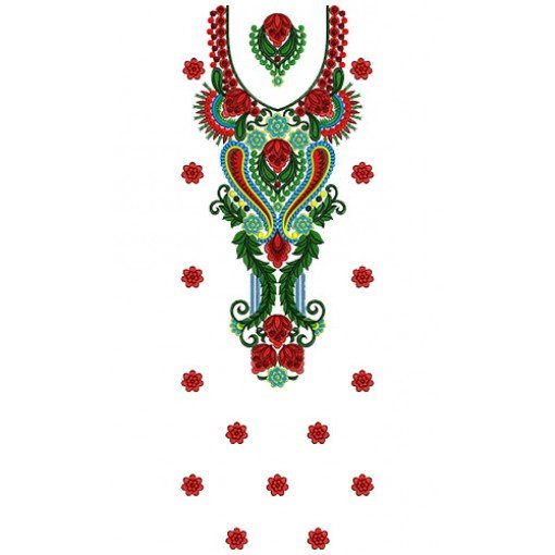 8394 Dress Embroidery Design