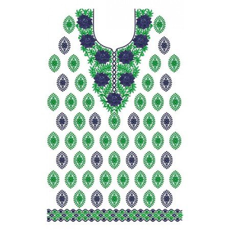 8639 Dress Embroidery Design
