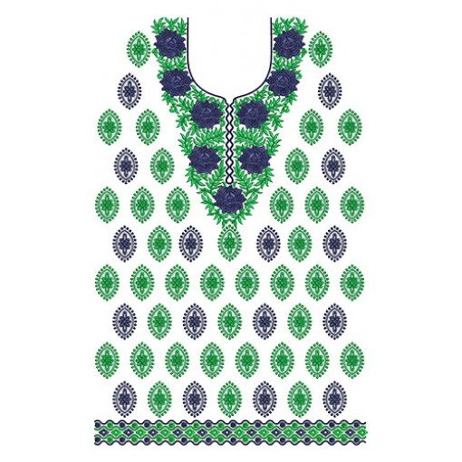 8639 Dress Embroidery Design