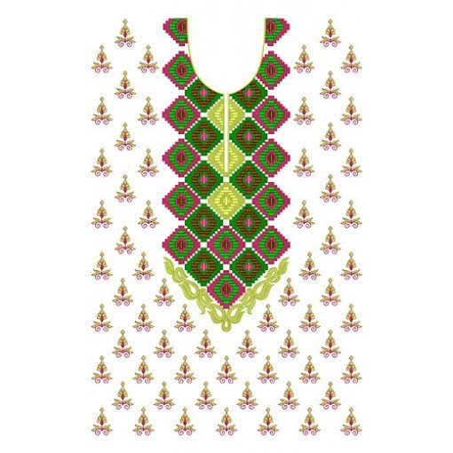 8762 Dress Embroidery Design