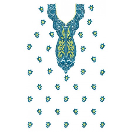 8721 Dress Embroidery Design
