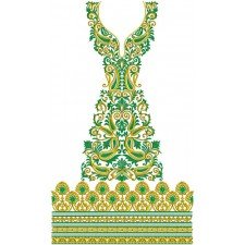8723 Dress Embroidery Design